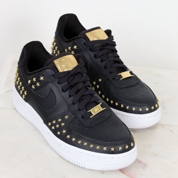 NIKE AIR FORCE 1 Gold Star Studded!!!!! - Picture 1 of 6